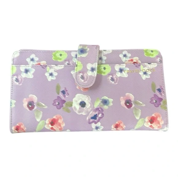 Love & Lore Floral Travel Document Wallet Organizer 9”x5” - Picture 1 of 16